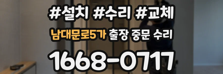 남대문로5가 출장 중문 수리