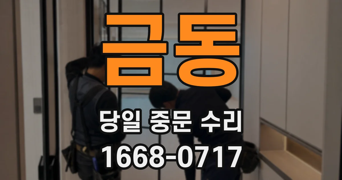 금동 당일 중문 수리