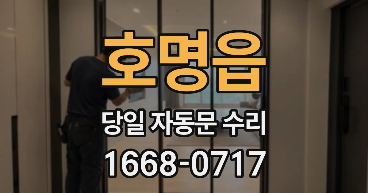호명읍 당일 자동문 수리