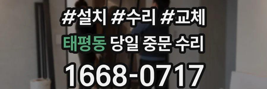 태평동 당일 중문 수리
