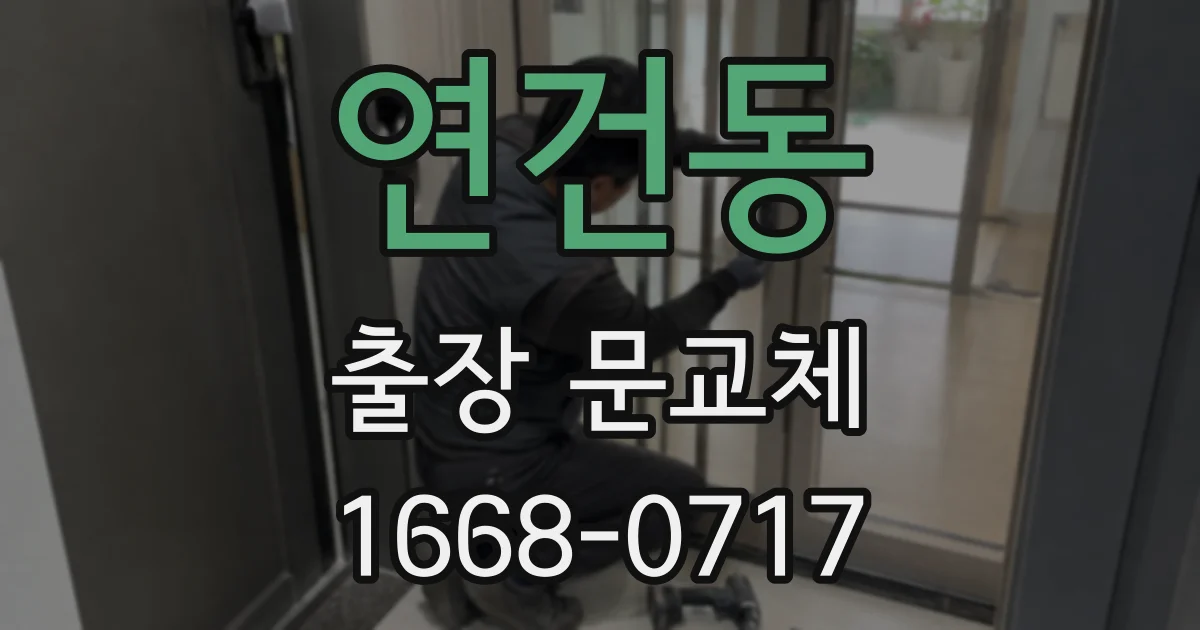 연건동 출장 문교체