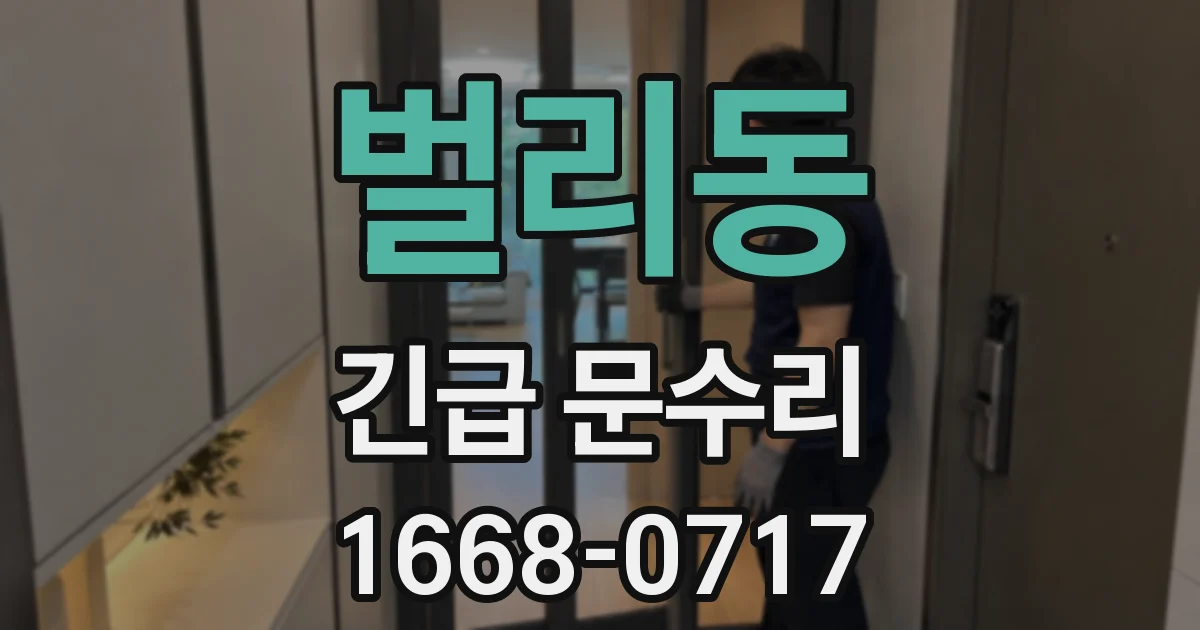 벌리동 긴급 문수리