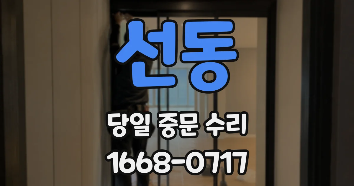 선동 당일 중문 수리