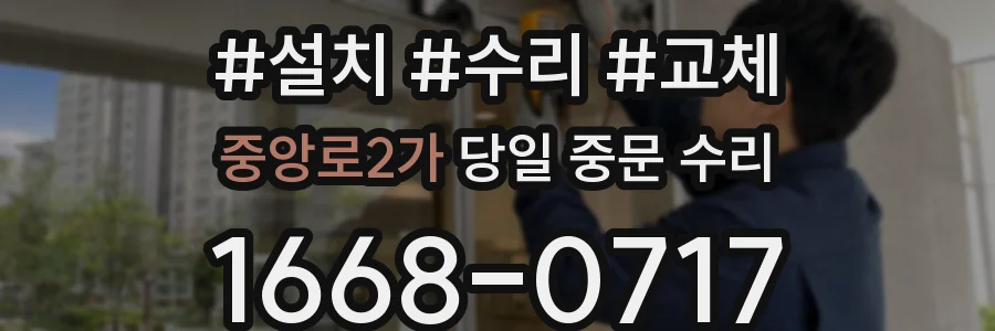 중앙로2가 당일 중문 수리