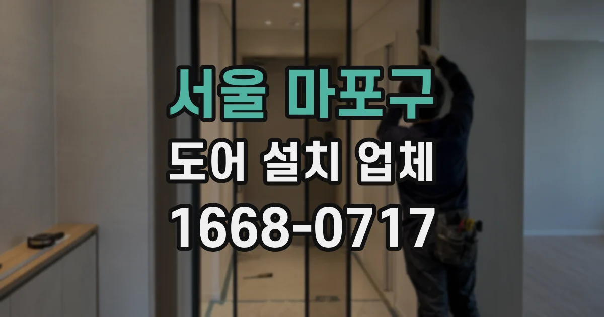 서울 마포구 도어 설치 업체
