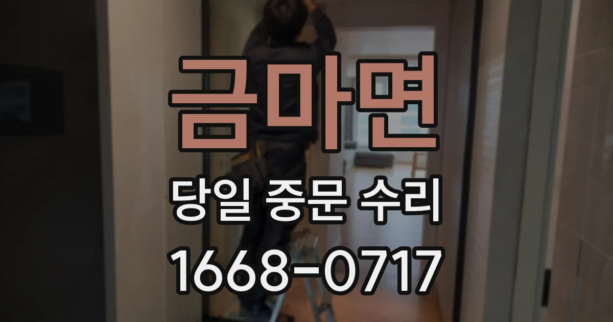 금마면 당일 중문 수리