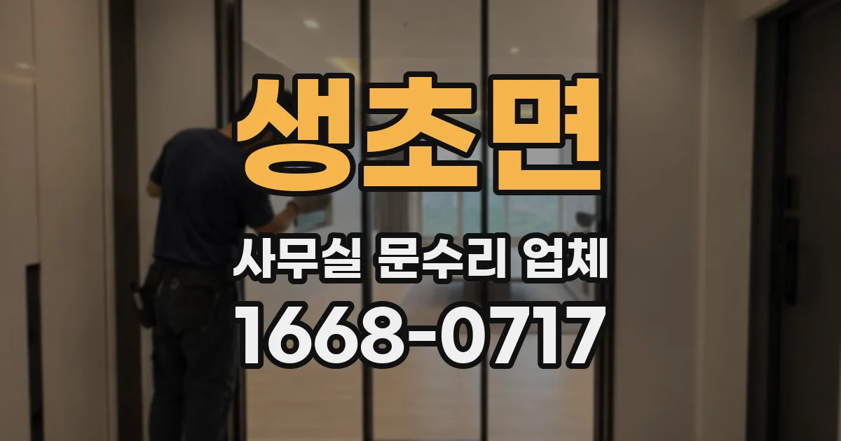 생초면 사무실 문수리 업체