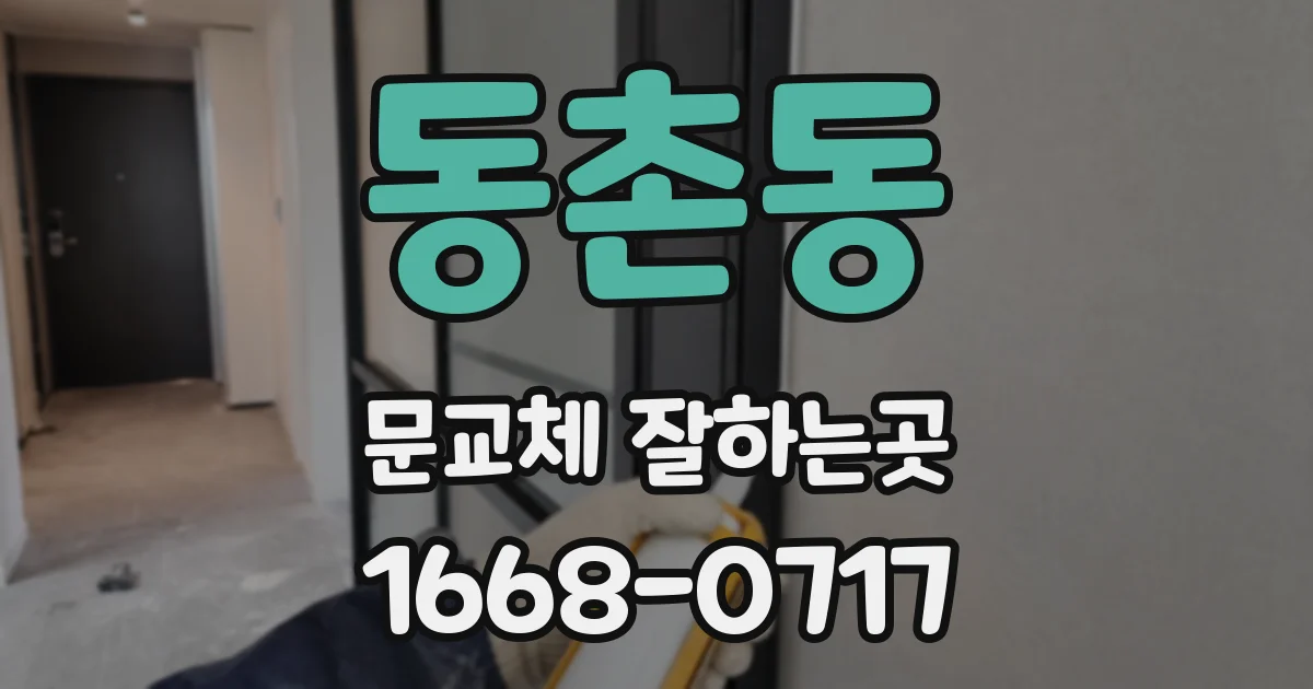 동촌동 문교체 잘하는곳