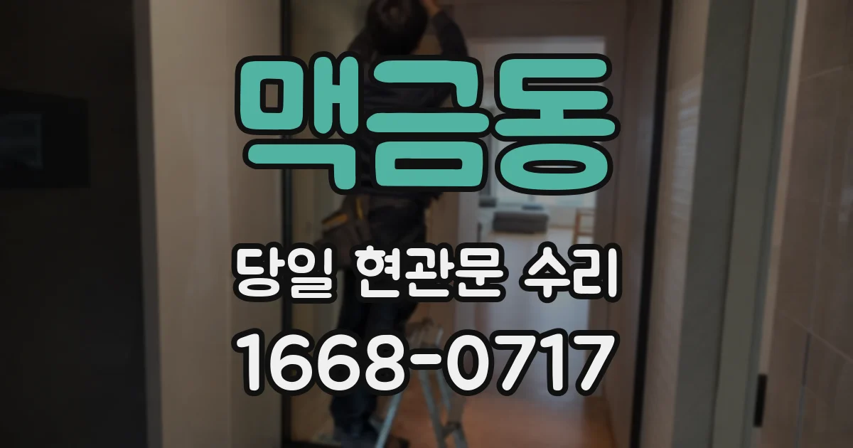 맥금동 당일 현관문 수리
