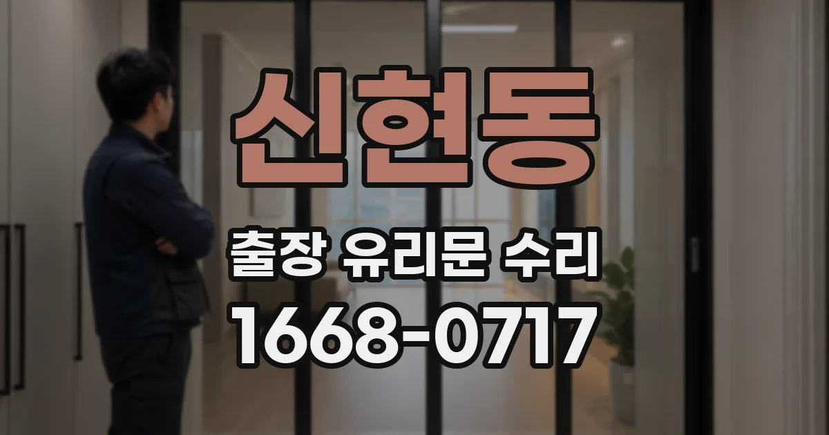 신현동 출장 유리문 수리