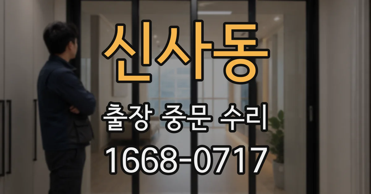 신사동 출장 중문 수리