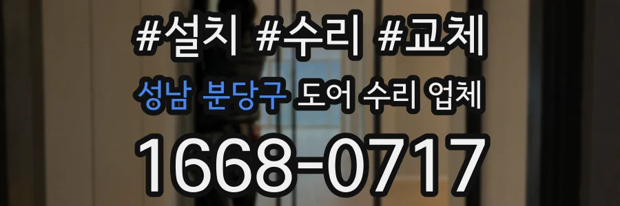 성남 분당구 도어 수리 업체