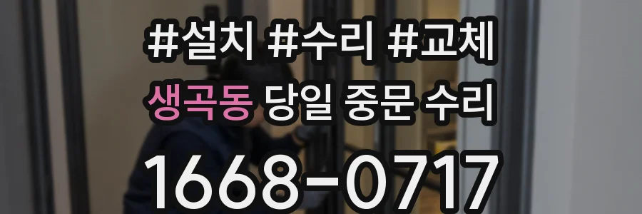생곡동 당일 중문 수리