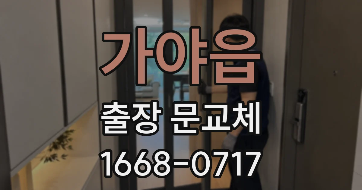 가야읍 출장 문교체