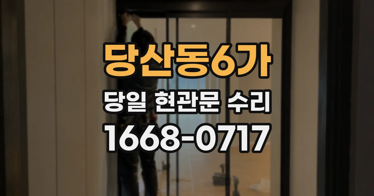 당산동6가 당일 현관문 수리