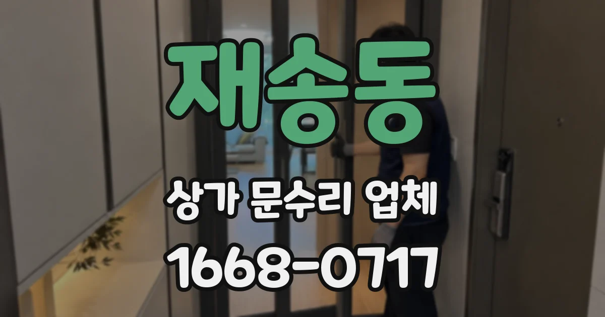 재송동 상가 문수리 업체