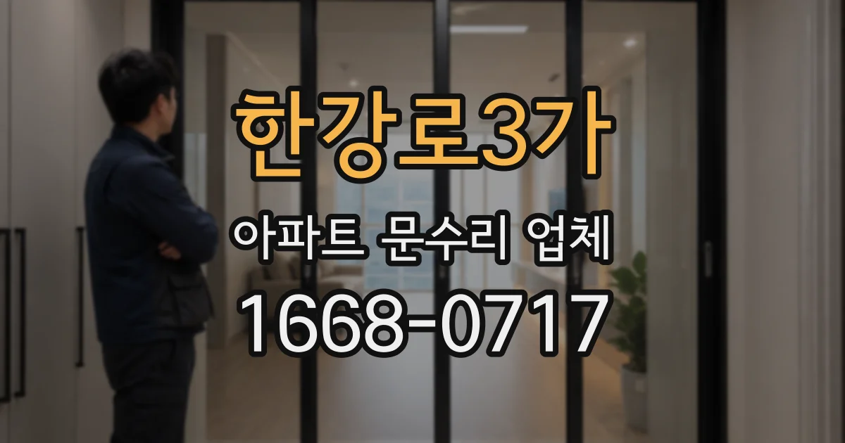 한강로3가 아파트 문수리 업체