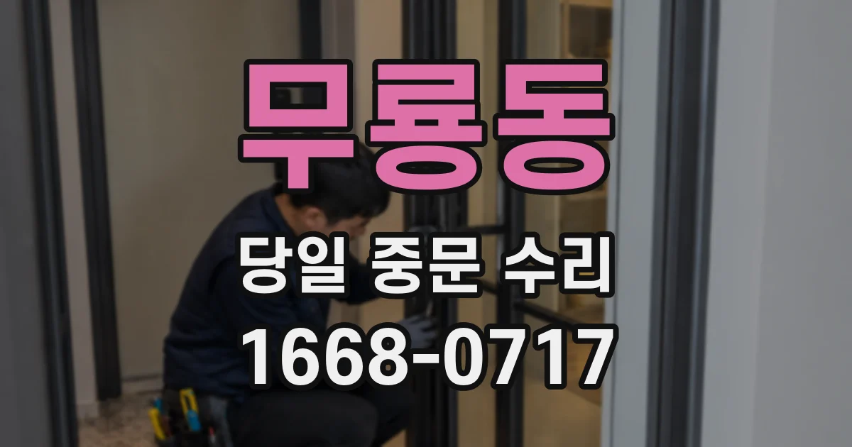 무룡동 당일 중문 수리