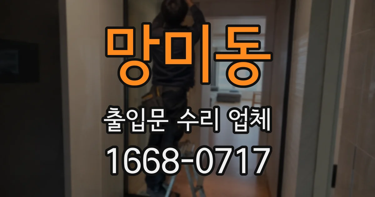 망미동 출입문 수리 업체