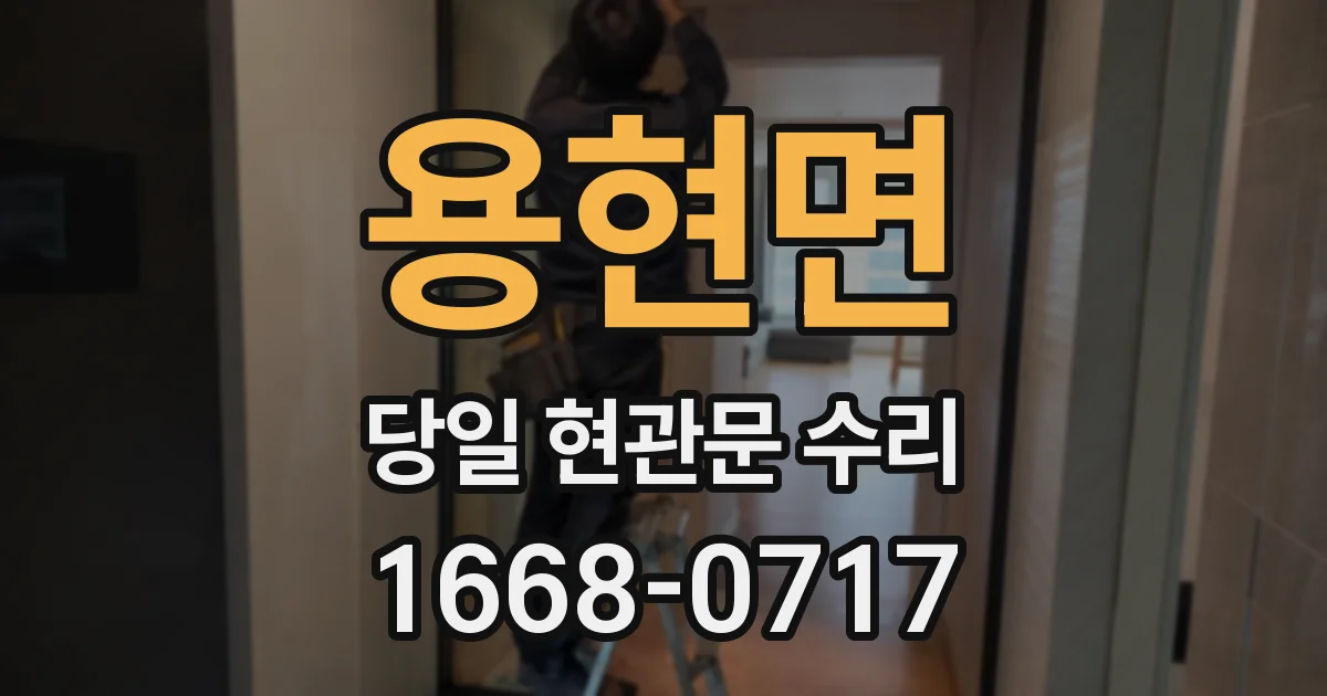 용현면 당일 현관문 수리