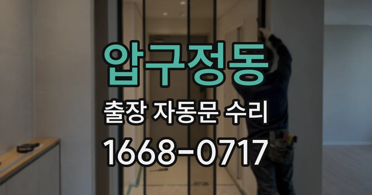 압구정동 출장 자동문 수리