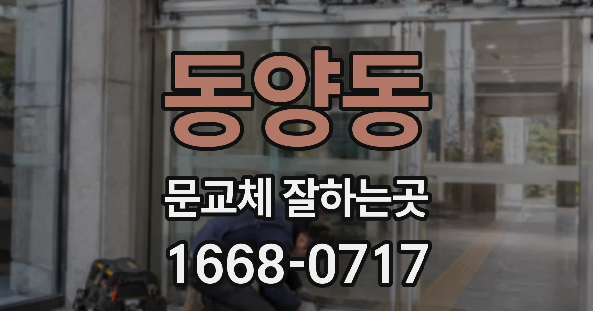 동양동 문교체 잘하는곳