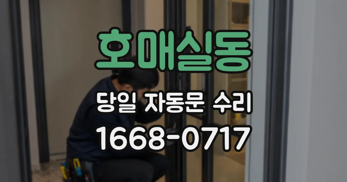 호매실동 당일 자동문 수리