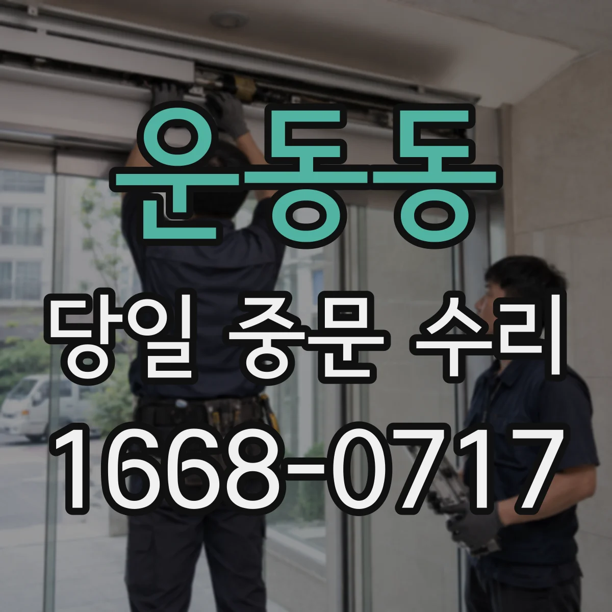 운동동 당일 중문 수리