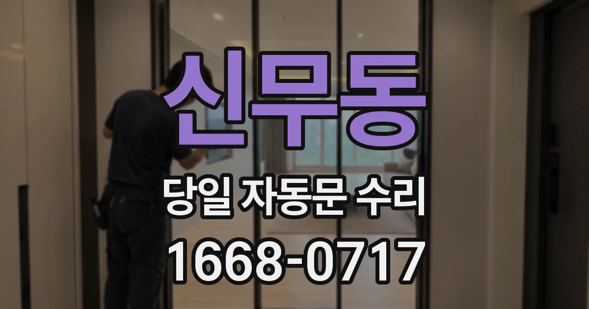 신무동 당일 자동문 수리