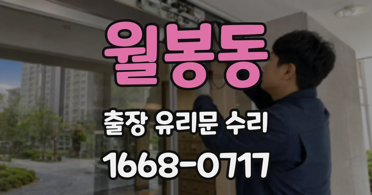 월봉동 출장 유리문 수리