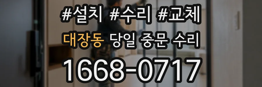대장동 당일 중문 수리