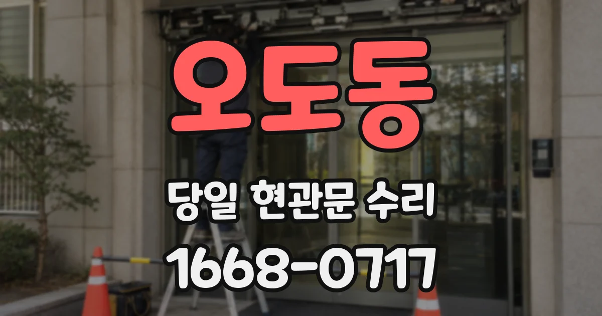 오도동 당일 현관문 수리