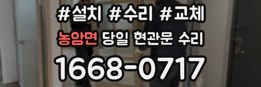 농암면 당일 현관문 수리