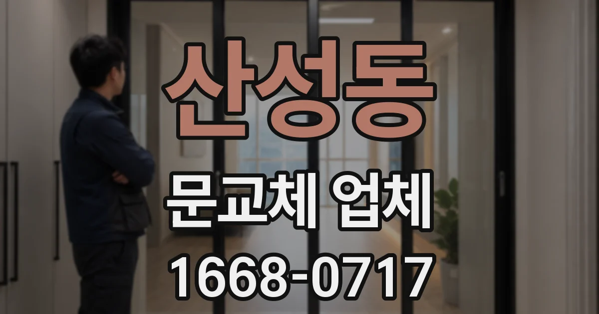 산성동 문교체 업체