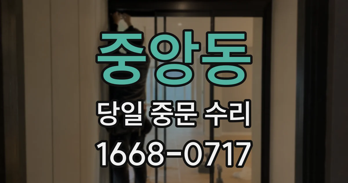 중앙동 당일 중문 수리