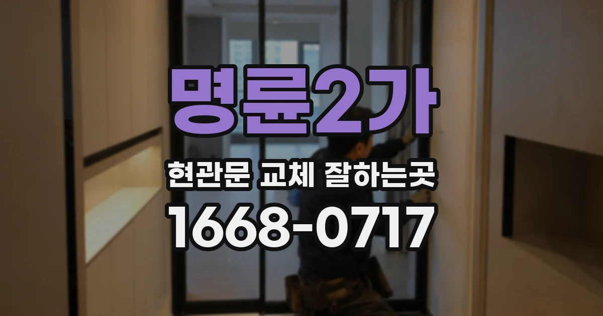명륜2가 현관문 교체 잘하는곳