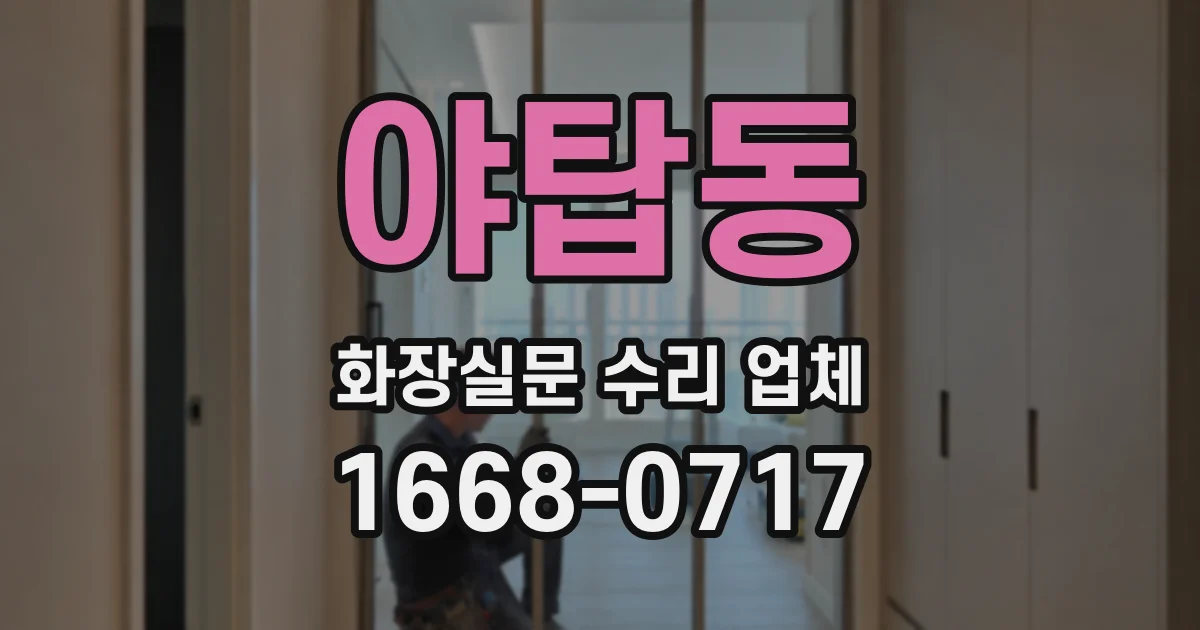 야탑동 화장실문 수리 업체