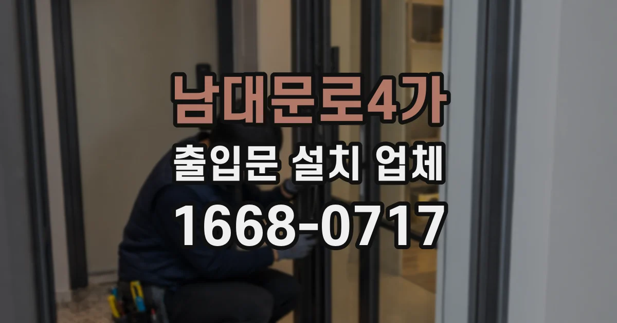 남대문로4가 출입문 설치 업체
