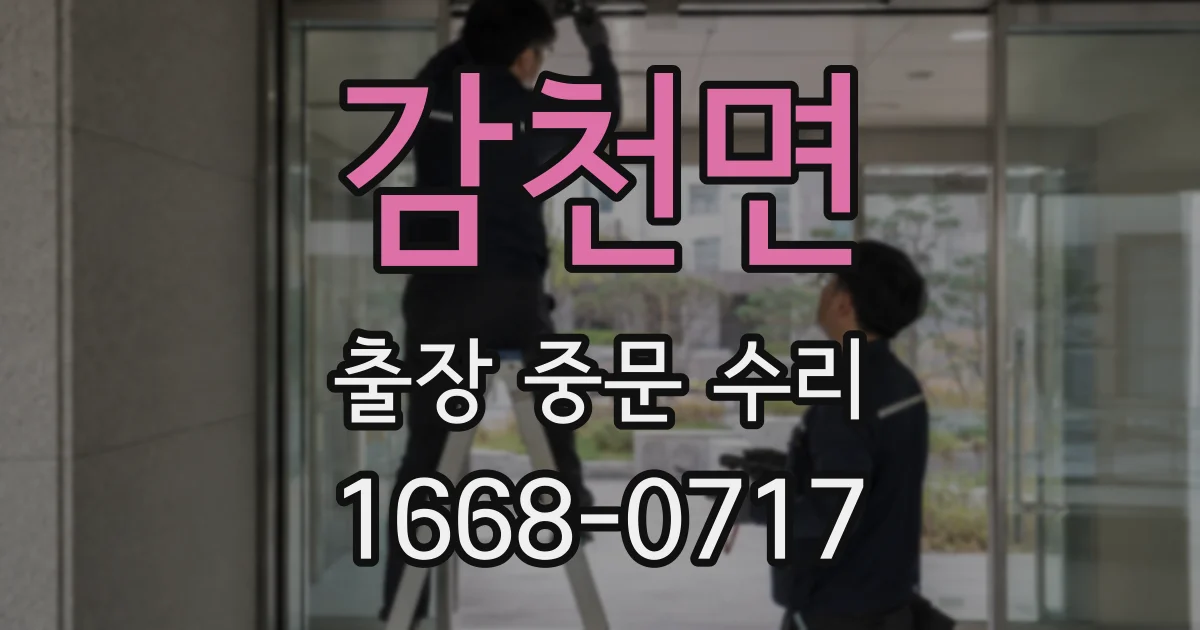 감천면 출장 중문 수리