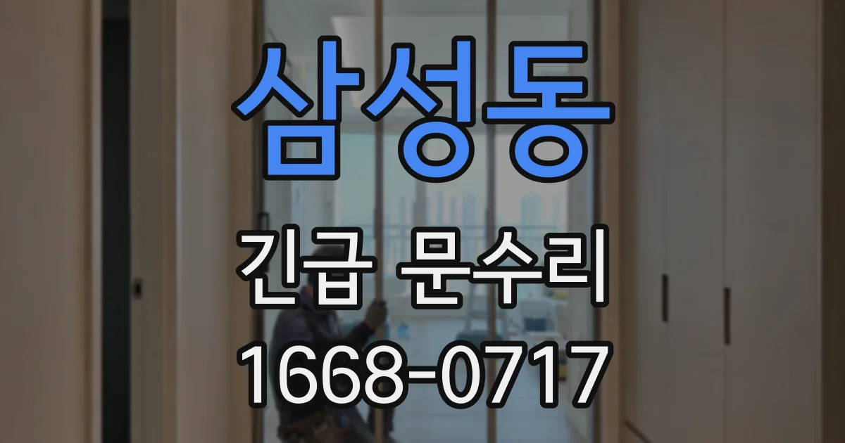 삼성동 긴급 문수리