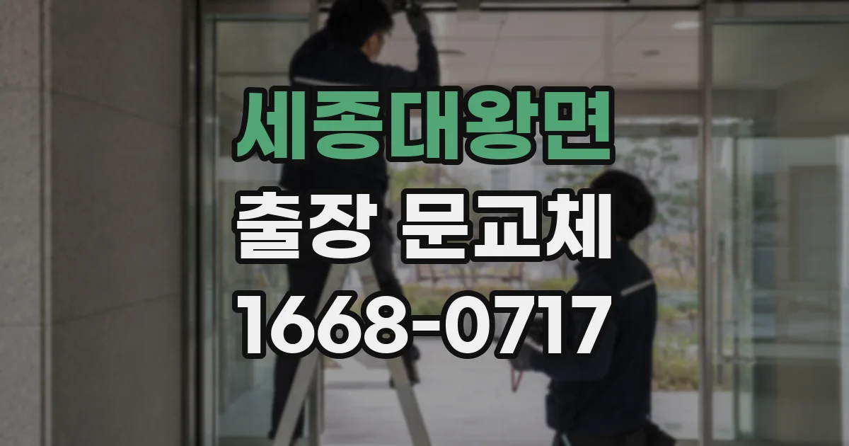 세종대왕면 출장 문교체