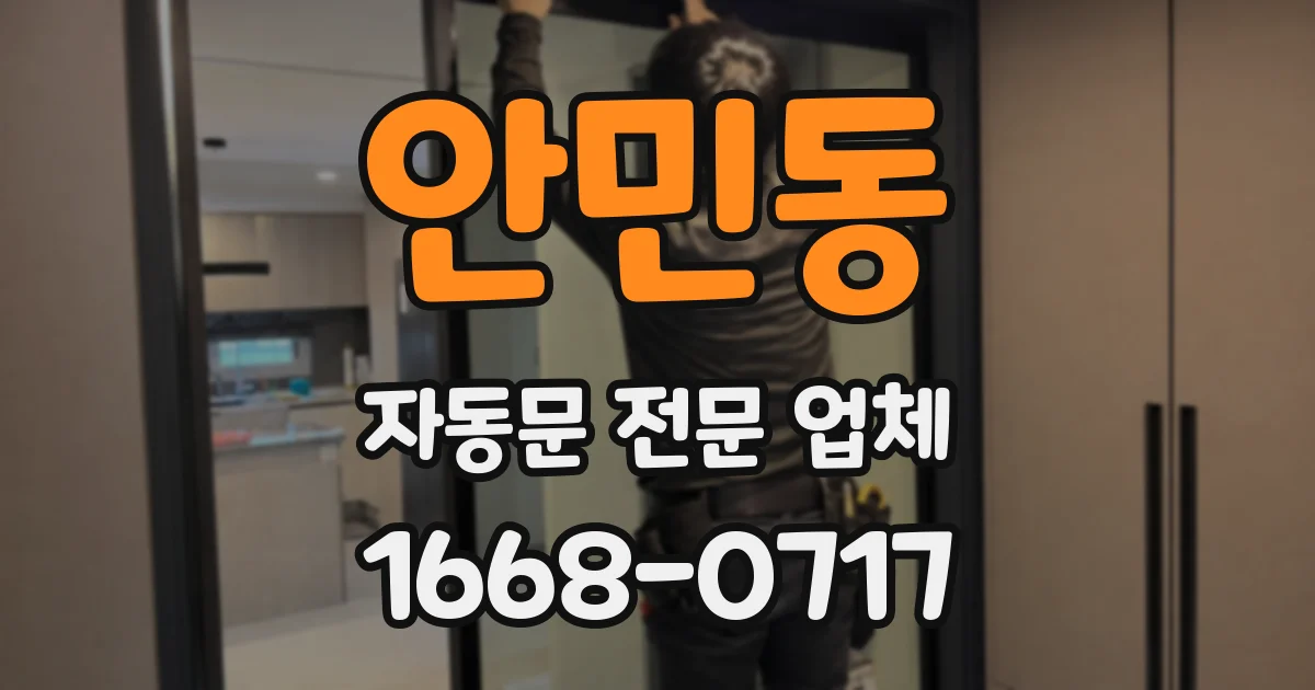 안민동 자동문 전문 업체