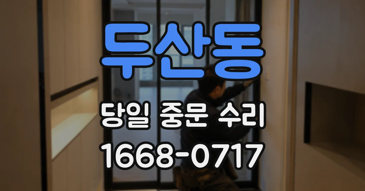 두산동 당일 중문 수리