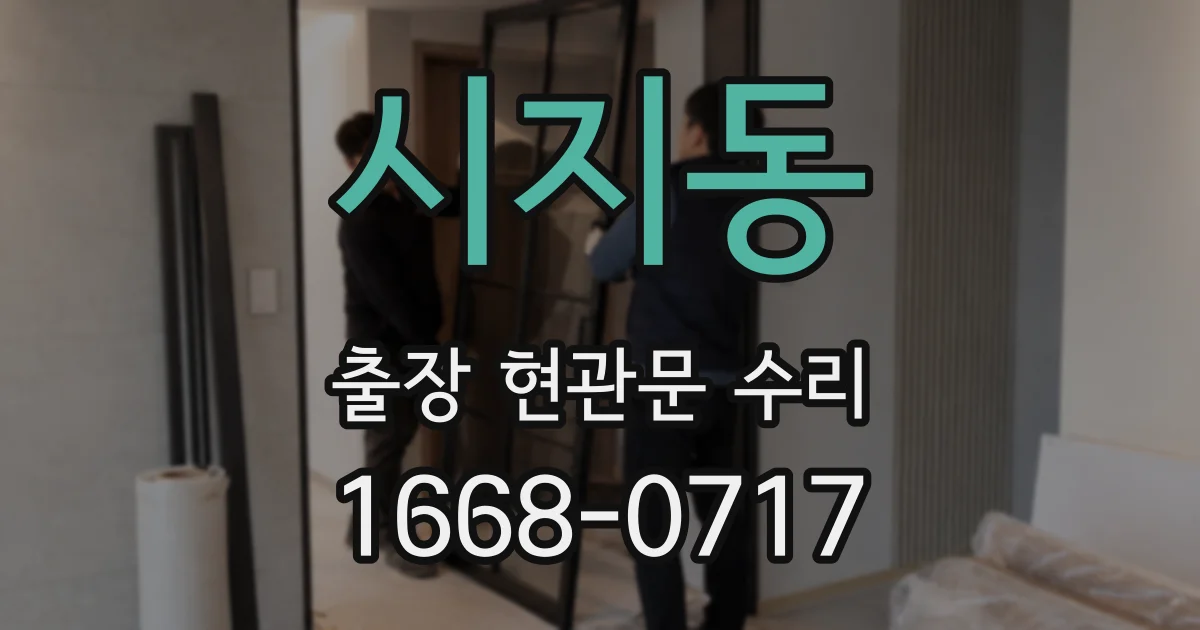 시지동 출장 현관문 수리