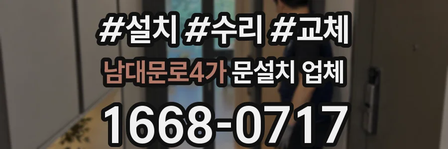 남대문로4가 문설치 업체