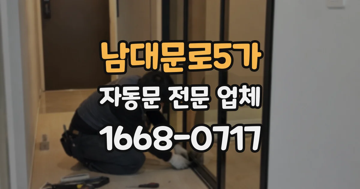 남대문로5가 자동문 전문 업체