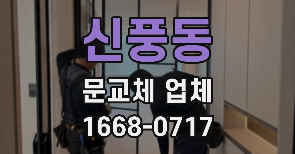 신풍동 문교체 업체
