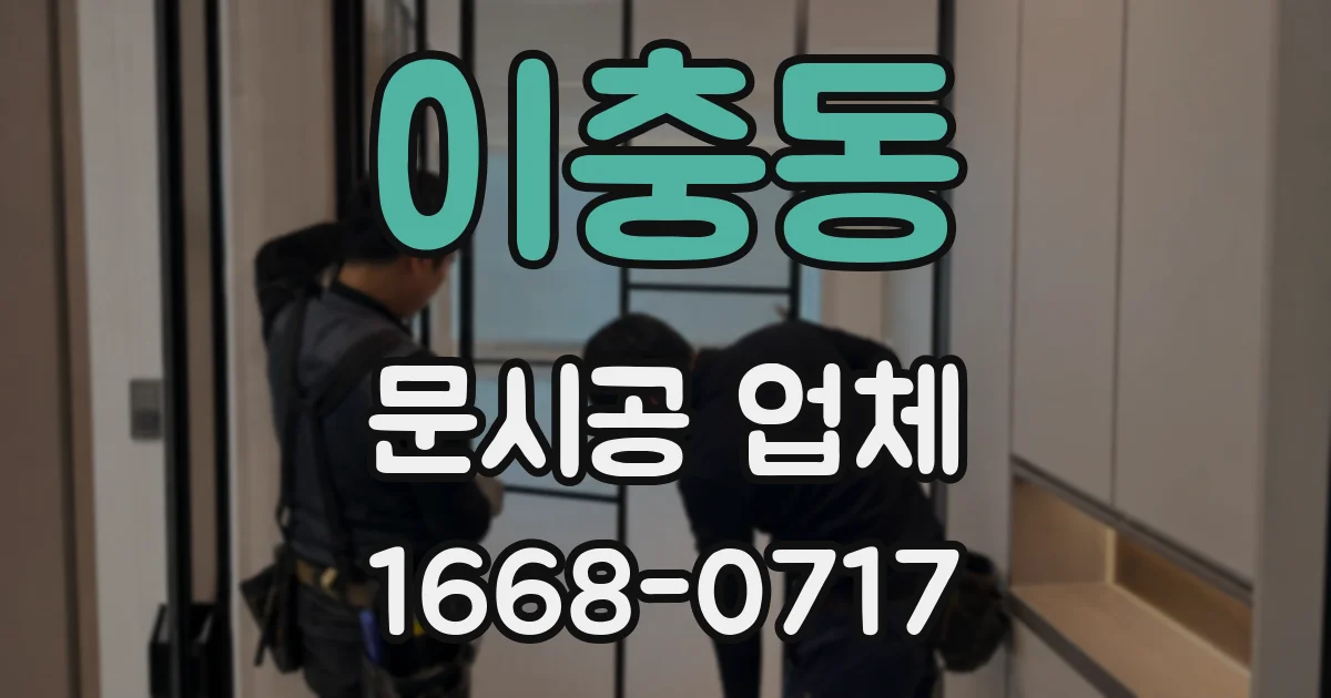 이충동 문시공 업체