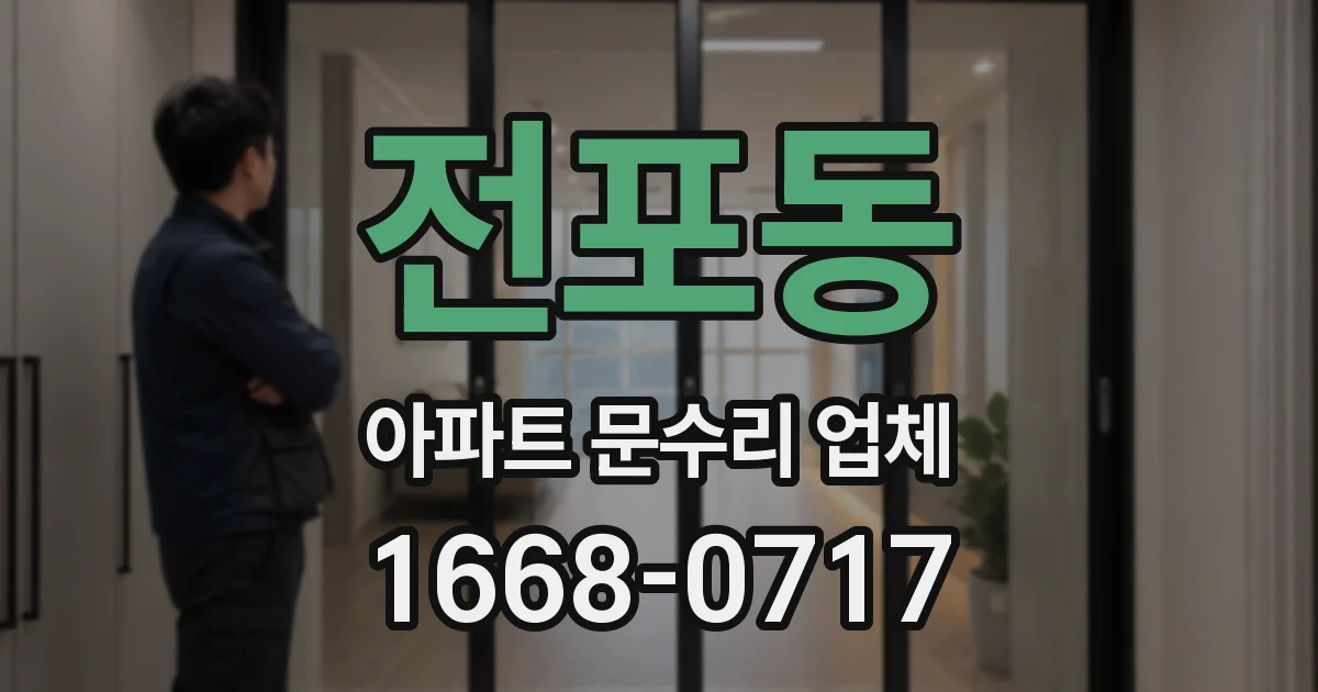전포동 아파트 문수리 업체