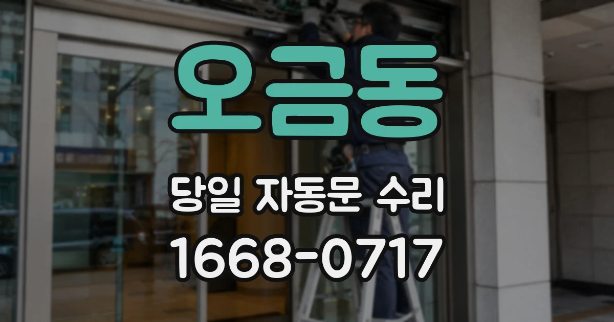 오금동 당일 자동문 수리